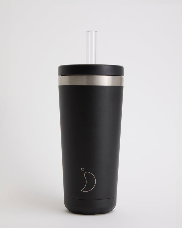 Black Straw Coffee Cup