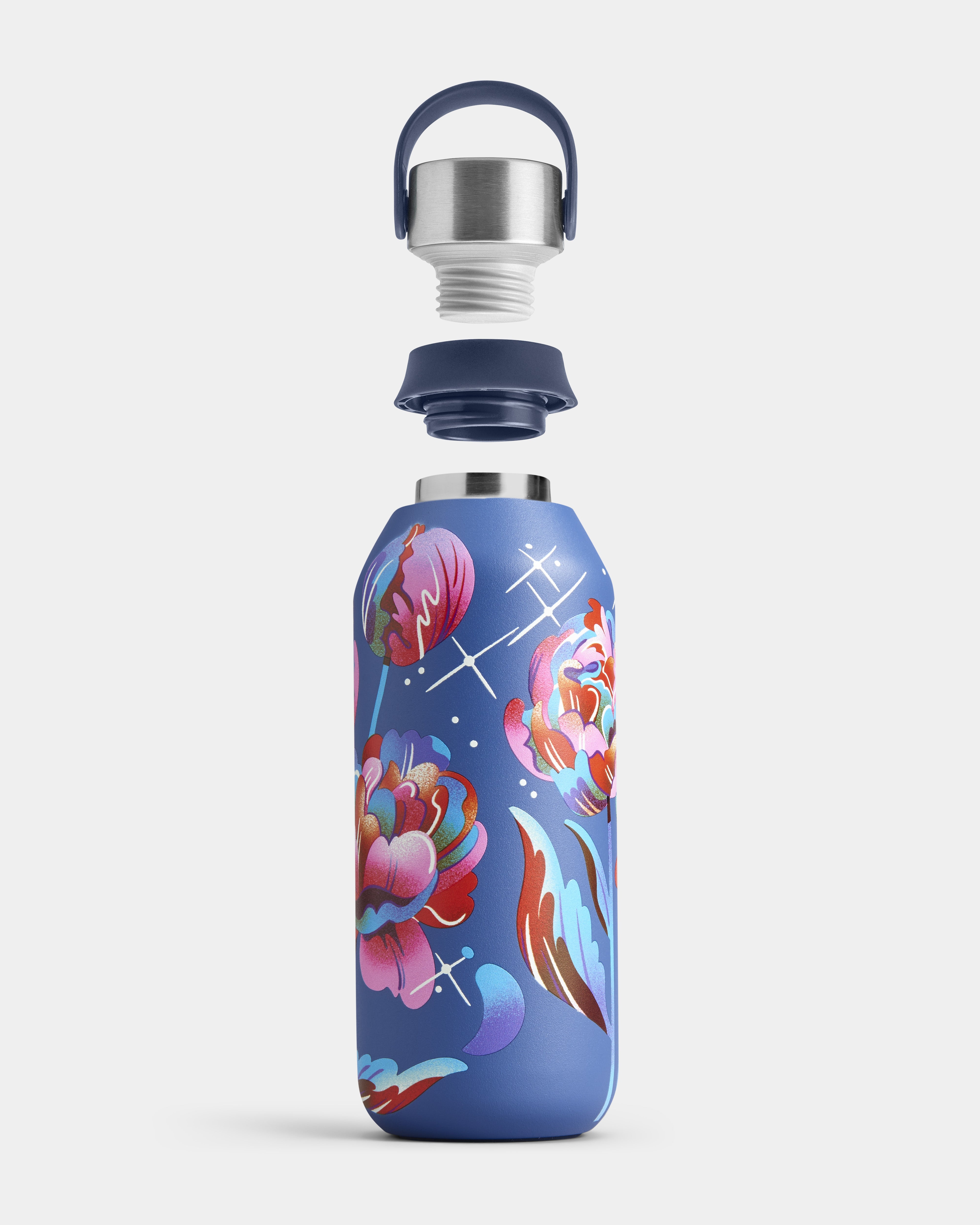 Bottle Series 2: Galaxy Bloom - Blue | Stainless Steel Water
