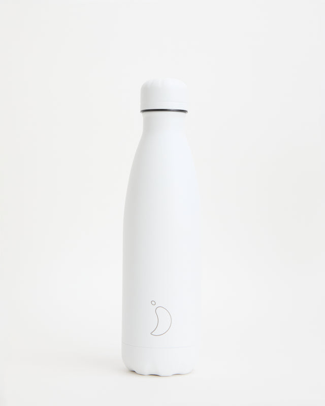 Monochrome White Water Bottle