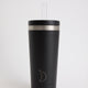 Black Straw Coffee Cup