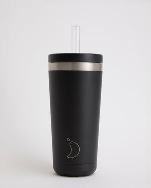 Black Straw Coffee Cup