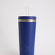 Blue Straw Coffee Cup