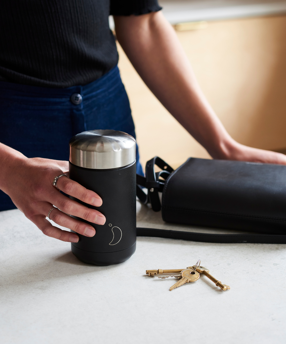 Black Food Flasks Hot or Cold Food Pots Leak Proof Food